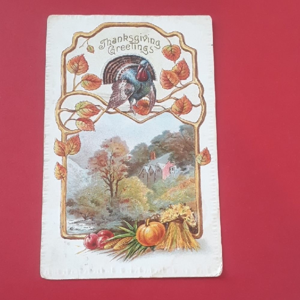 1912 Thanksgiving Post Card An antique